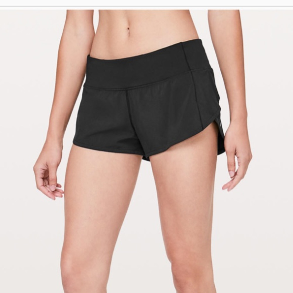 Black lululemon speed shorts